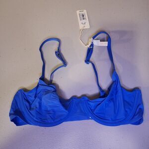 Aerie Smoothez Microfiber Unlined Full Coverage Bra Blue 34B Underwire
